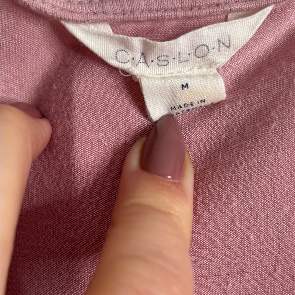 Caslon Dusty Rose Cold-Shoulder Top sz L - Picture 2 of 5
